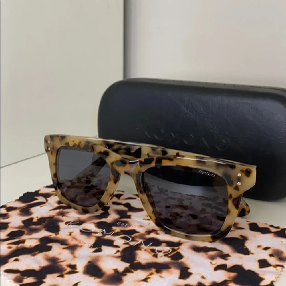 Komono Allen Ivory Demi Sunglasses NEW brown tortoise
